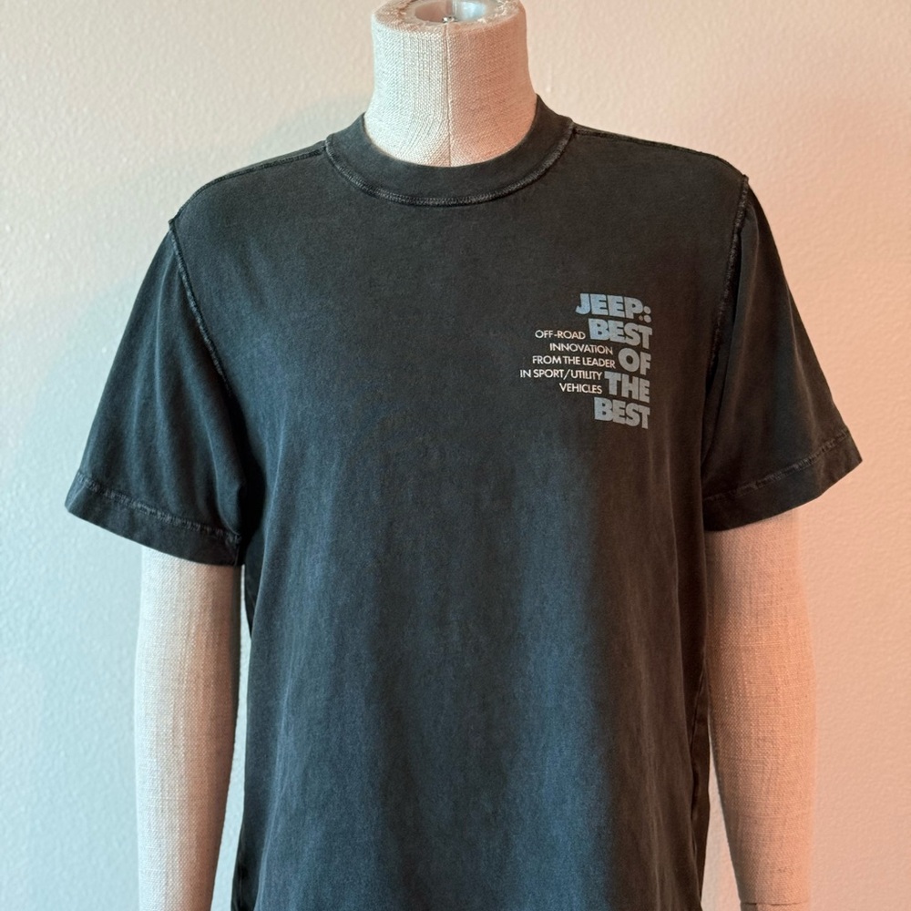 Jeep Black Short Sleeve Tee Casual Crew Neck